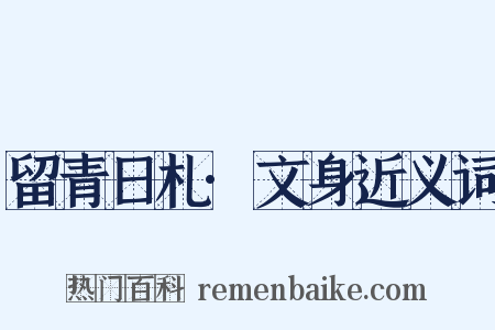 留青日札·文身近义词是什么意思的图片